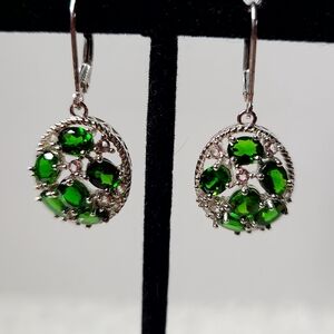 Chrome Diopside Dangle Earrings
